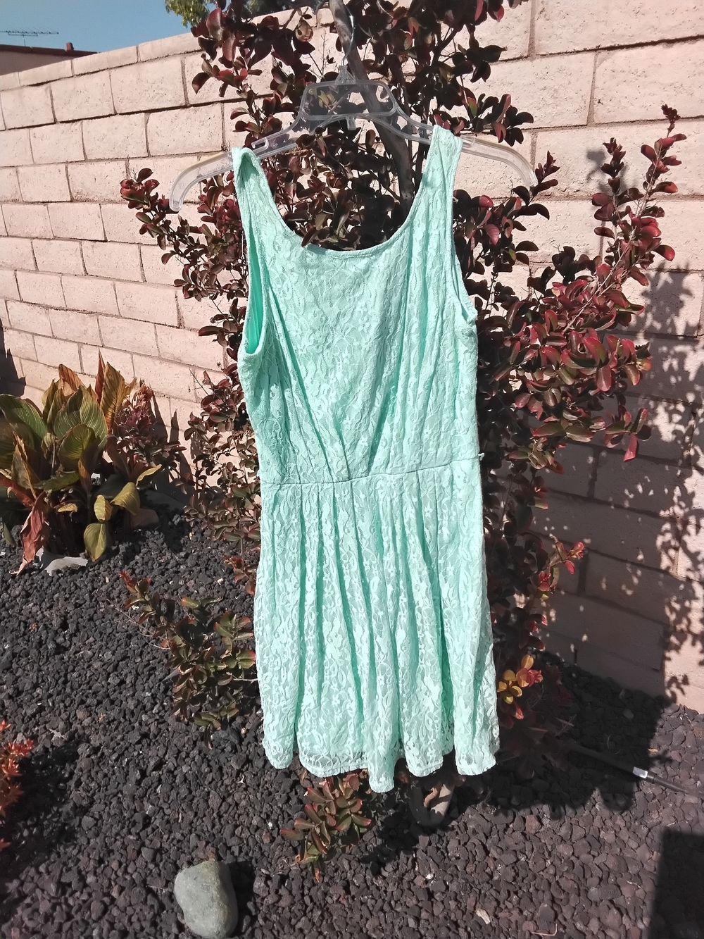 Heart Soul Mint Green Lace Mini Dress
